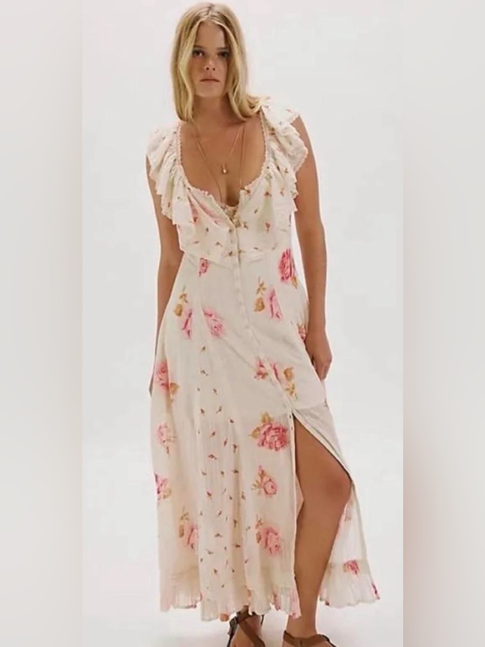 NWT Free People Honeysuckle Dreams Maxi Dress - size extra small